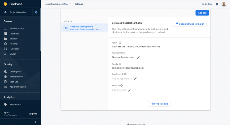 firebase integration