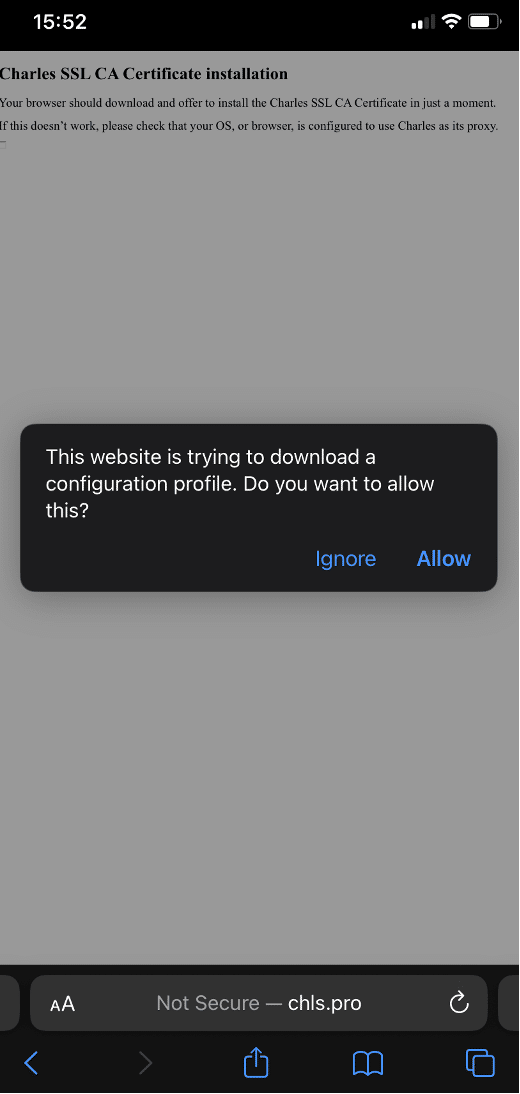 IOS Certificate Settings