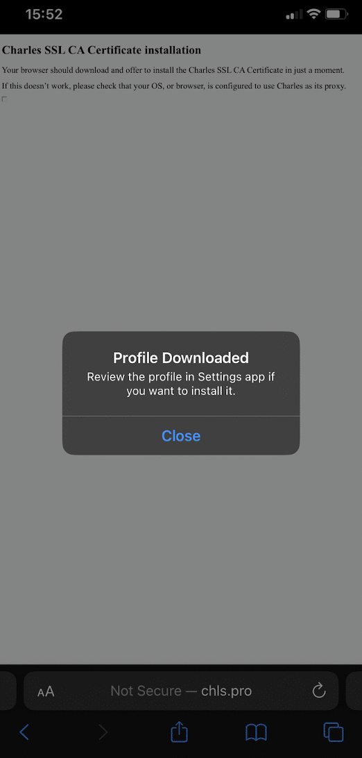 IOS Certificate Settings