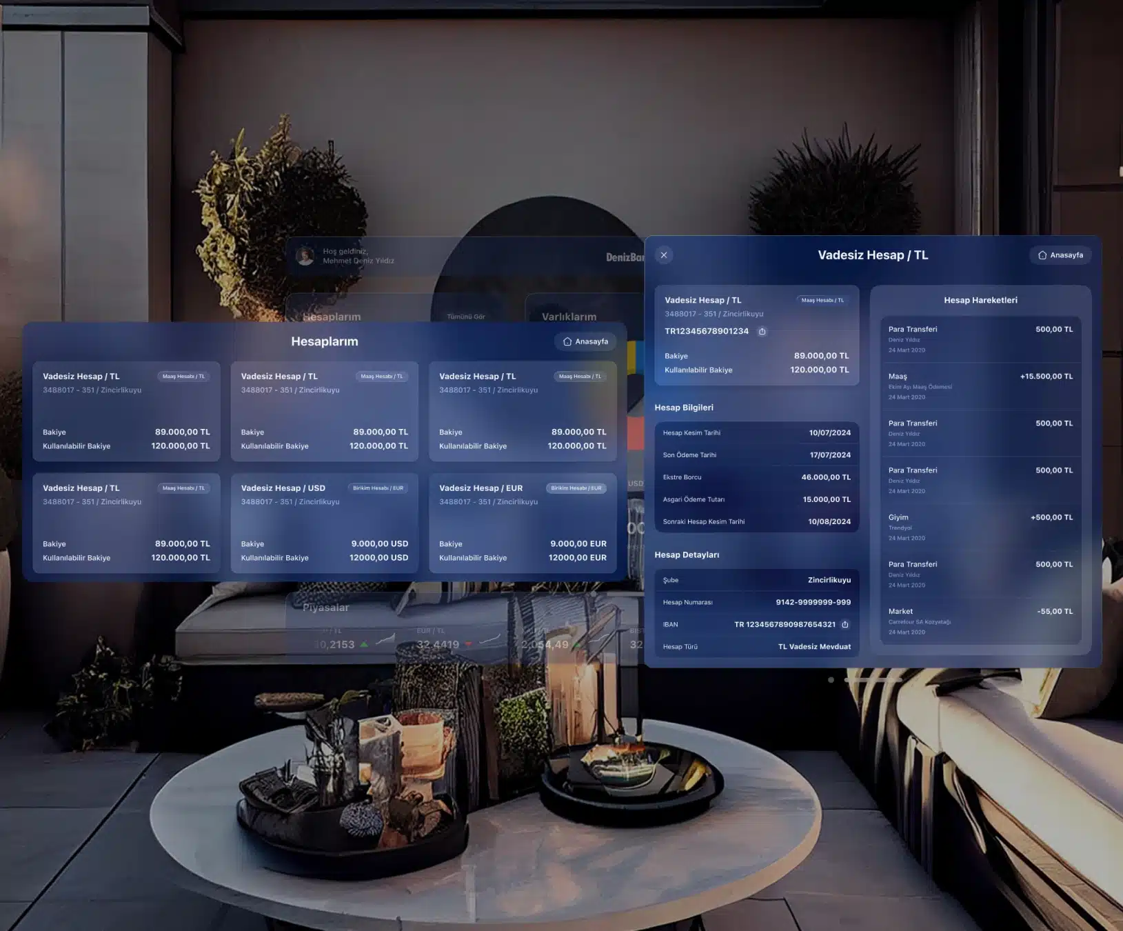 Denizbank - Vision Pro account management