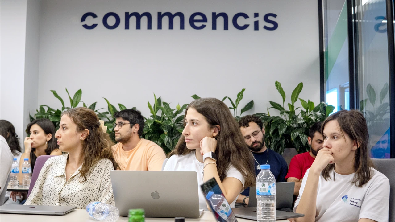 Team gathering in the office